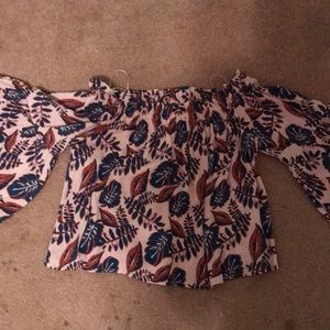 Floral off the shoulder top